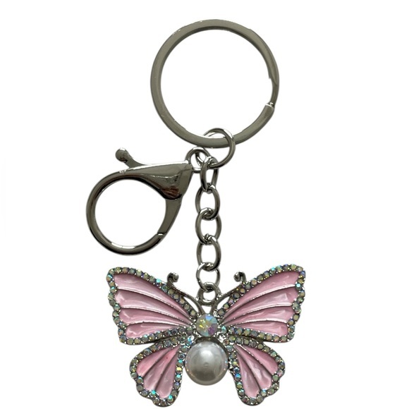 Nicole Accessories - Nicole Pink Butterfly Keychain
